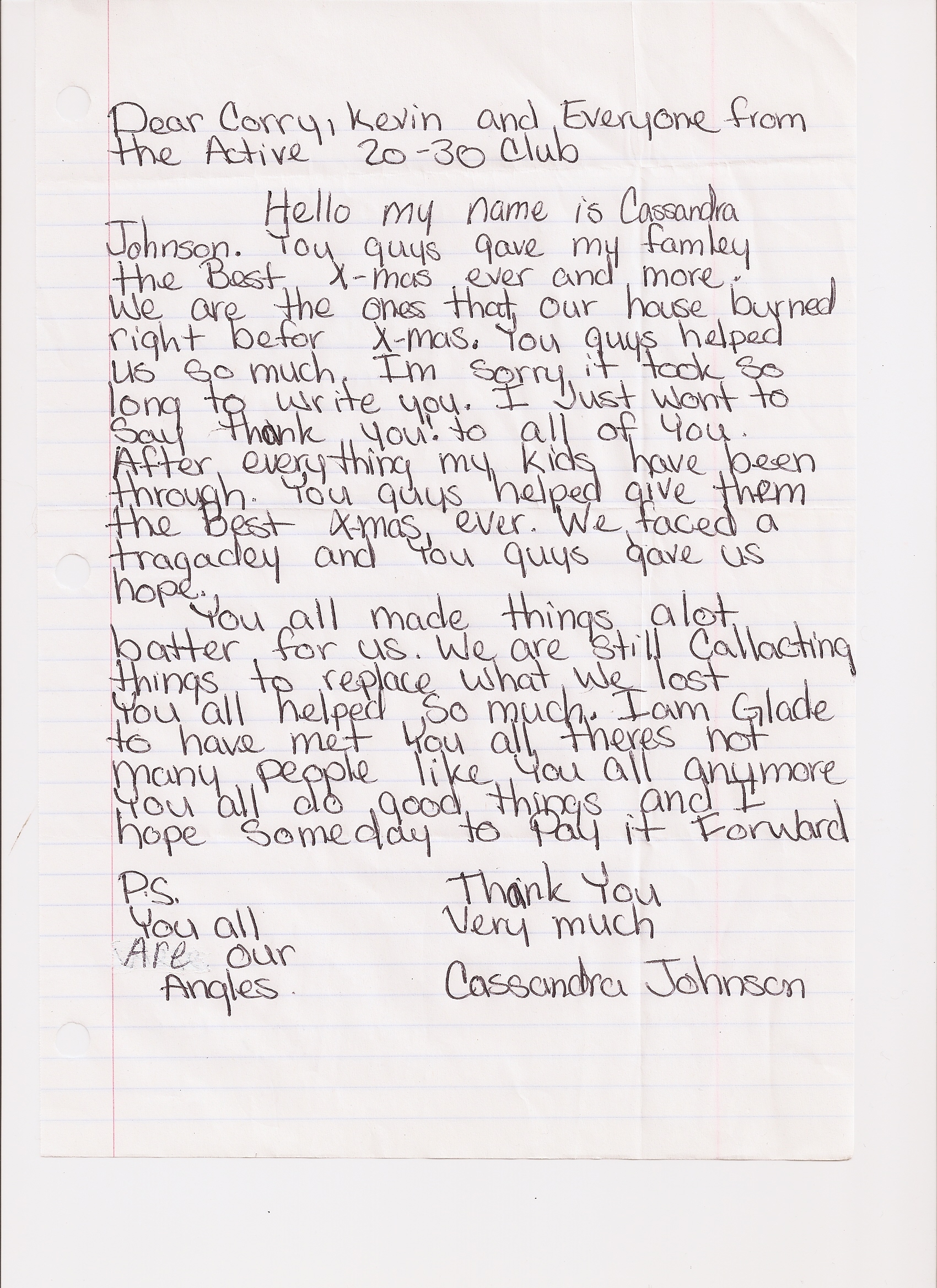 Thank you Letter